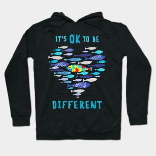 Fish Its Ok To Be Different Autism Shirt Fish Autism Hoodie